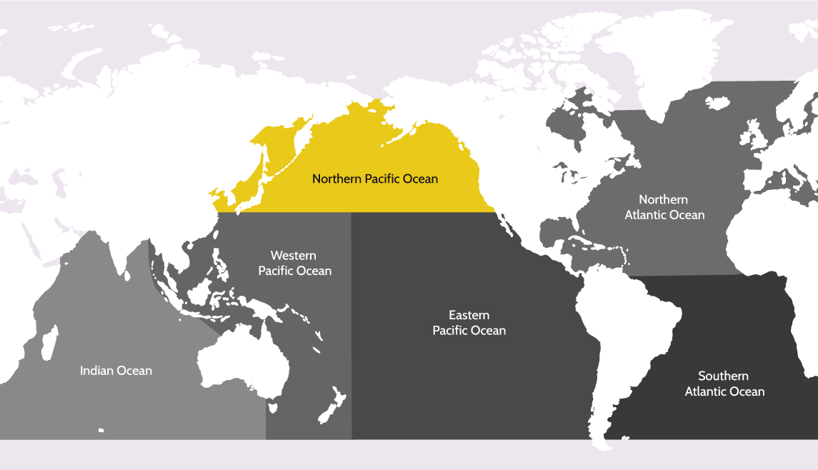 Map of Northern Pacific Ocean