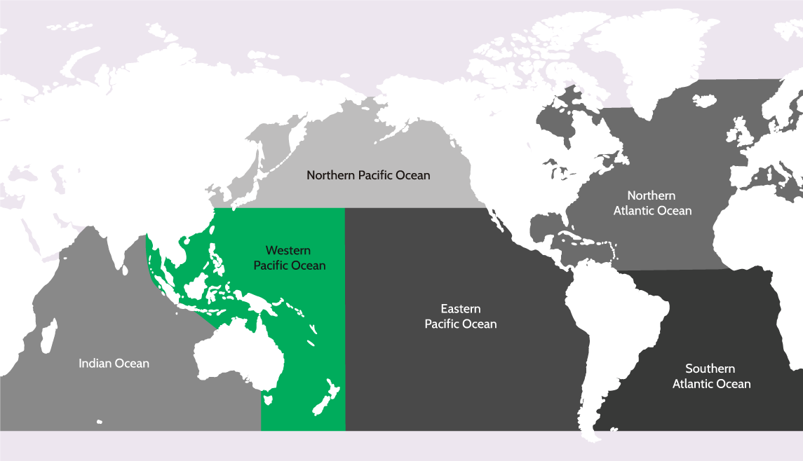 Map of Western Pacific Ocean