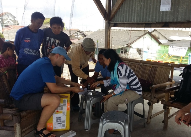 SFP staff in Indonesia working with fishers